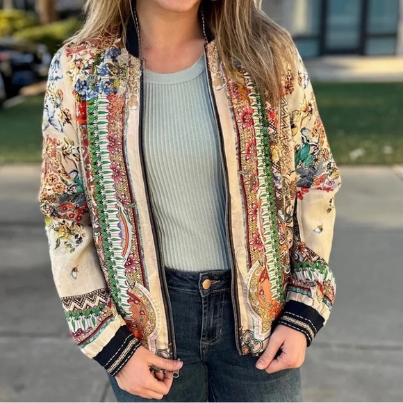 *RaRe*****Johnny Was Vintage Bomber Jacket - Reversible - Picture 3 of 7